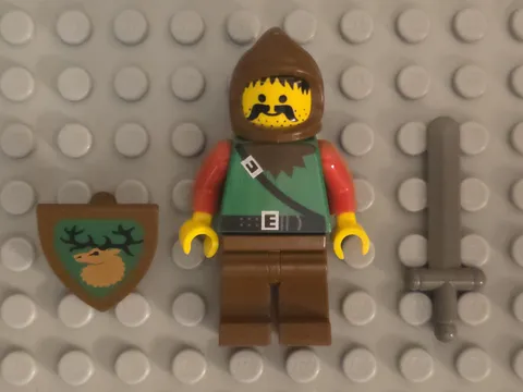 Lego Dark Forest Forestman 4 Minifigure Lot Sword & Shield 6024 6079 cas010