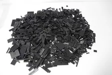 LEGO ® parts bundle 1.8 kg | plates black | plates kiloware