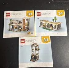 LEGO Creator 31153 Modern House 3 In 1 Instruction Manuals Only
