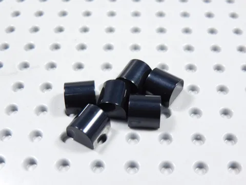 LEGO Lot of 6 Black 1x1 Curved Top Bricks BF