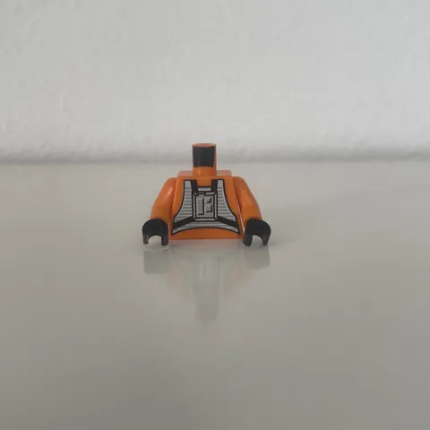 LEGO Minifigure Torso Star Wars Luke Skywalker Rebel Pilot Body Black Gloves