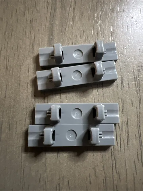 LEGO 44822 Dark Bluish Gray Hinge Tile 1 x 4 Locking Dual 1 Finger on Top x4
