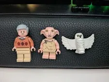 Lot of 3 LEGO Harry Potter Minifigures Uncle Vernon Dursley  + Dobby (Elf) 75968