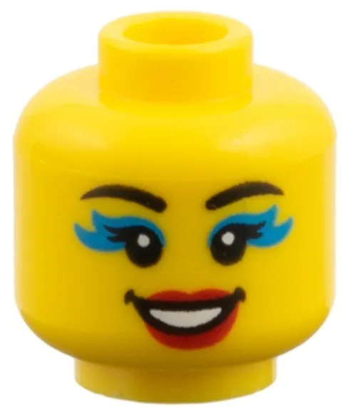 Lego New PARROT Minifigure HEAD Yellow Freckles Grin Teeth/Roaring Part 28-12