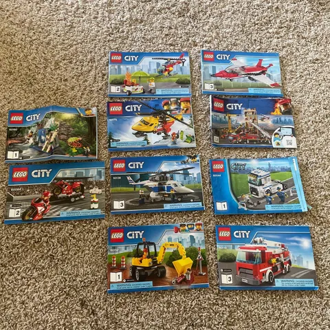 Used-Lego City Instruction Manuals Only Lot- Have Imperfections