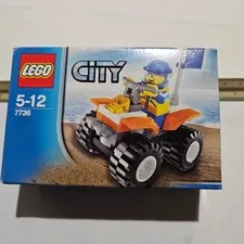 LEGO City Coast Guard Set 7736 Coast Guard Quad Bike 100% COMPLETE ATV