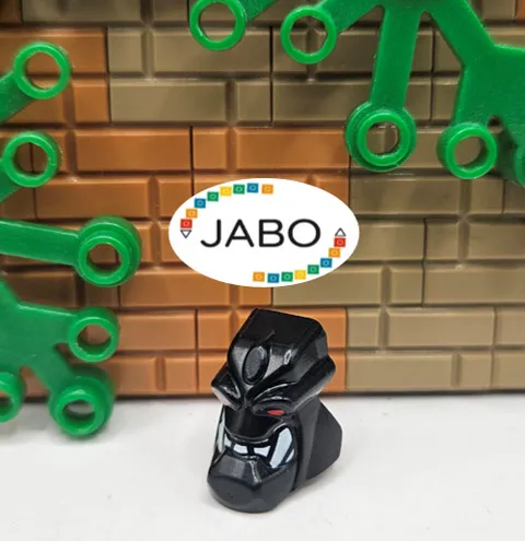( S12 / 7 / 8 ) LEGO x1814px1 Head Modified Bionicle Piraka Reidak Black