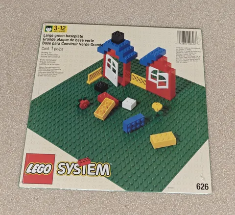 Lego System Large Green Building Base Plate 626 10” X 10” - New Sealed
