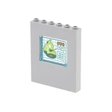 1x LEGO Jurassic World Wall Panels 1x6x6 Gray Tile, Piece 60603pb009 15627