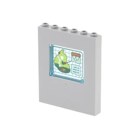 1x LEGO Jurassic World Wall Panels 1x6x6 Gray Tile, Piece 60603pb009 15627