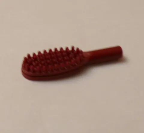 Lego x1 Dark Red Utensil Hair Brush, 10mm Handle, 3852b (028-297)