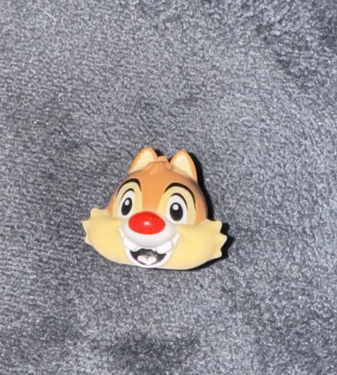 LEGO Chipmunk Dale Medium Nougat Mini-figure Head Separated Teeth Red Nose 71024