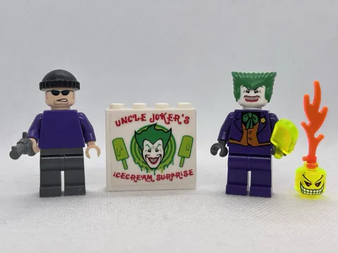 Lego Joker BAT005 & Henchman BAT007 Minifigure Authentic 2006