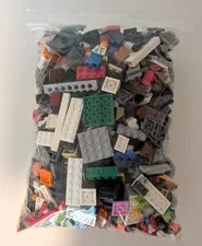 2 Lbs BULK LEGO Lot Random Parts, Bricks, Plates Ready for MOC & Minifigure