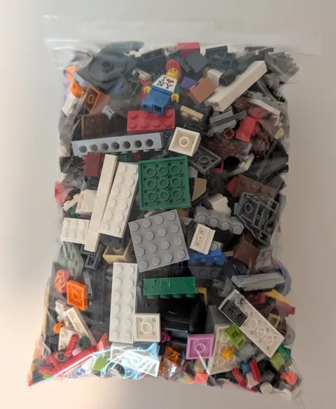 2 Lbs BULK LEGO Lot Random Parts, Bricks, Plates Ready for MOC & Minifigure