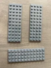 LEGO 3209 Dark Bluish Gray Baseplate 4x12 - 3 Pieces