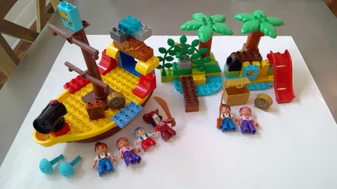 LEGO DUPLO: Jake's Pirate Ship Bucky (10514) and Treasure Island (10604) Lot
