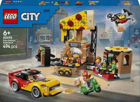 LEGO City Pizza Delivery Experience with Vehicles 60496 Building Toy Set New