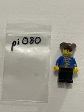 LEGO Pirate Buccaneer With Blue Jacket pi080 Minifigure Sets 6286 6263 1492