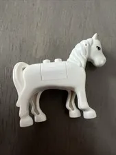 LEGO 93083c01pb02 Horse Friends Style White Bright Light Blue Eyes Three Eyelash