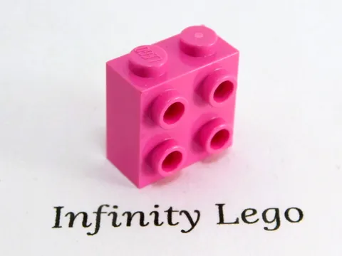 6 LEGO Dark Pink Bracket Brick 1 x 2 x 1.6 with Studs on 1 Side (22885) 6 Pieces
