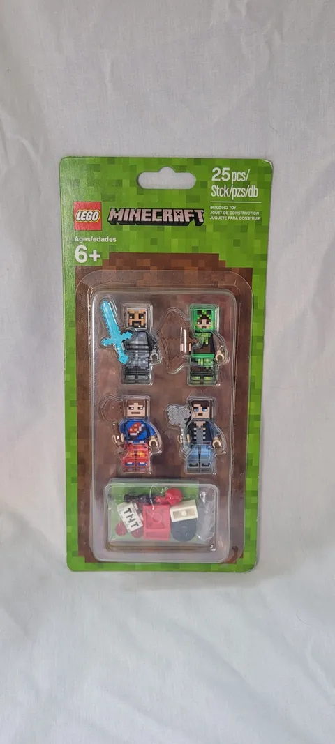 LEGO Minecraft 25-Piece Minifigure Pack w/ Steve, Blister Pack, Ages 6+ 853609