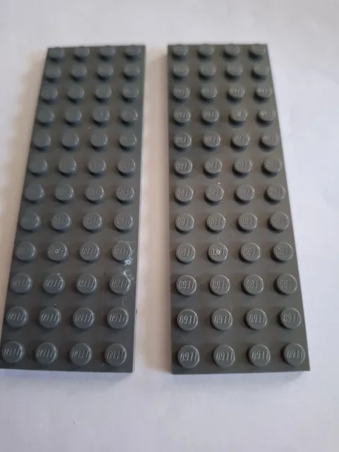 No 428.   2x Lego plate 4x12.  3029 Dark Grey