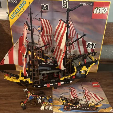 1989 LEGO 6285 VINTAGE Pirates Black Seas Barracuda Complete instructions Box