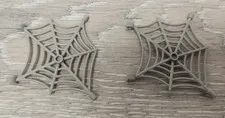 Lego 30240 Old Light Gray Spider Web Flat With Hollow Stud Bar Ends Lot Of 2