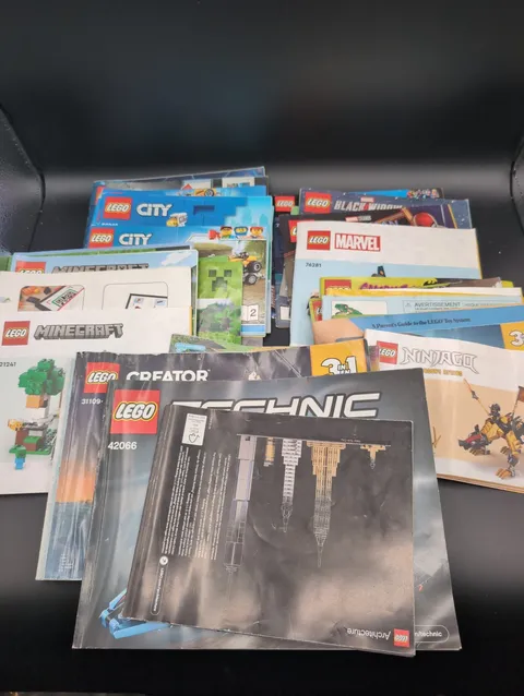 LEGO Instruction Manual Lot, Marvel, Minecraft, Technic, Creator