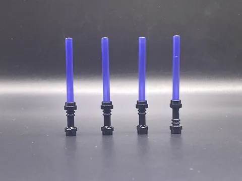 LEGO STAR WARS LIGHTSABER BLACK HILT WITH TRANS PURPLE BLADE LOT OF 4 BRAND NEW