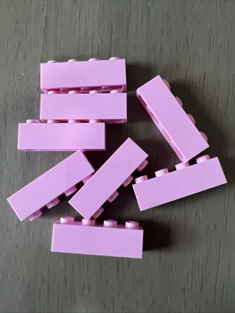 Lego 3010 Bright Pink Brick 1x4 - 8 Pieces