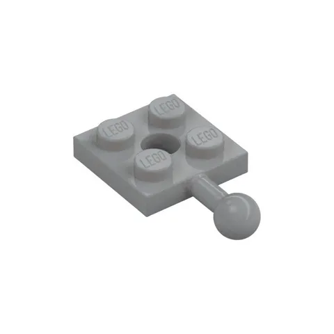 LEGO 18x Light Bluish Gray Plate, Modified 2 x 2 with Tow Ball and Hole inv.596