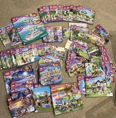 LEGO Friends INSTRUCTIONS MANUALS ONLY Lot of 133 NO LEGO PIECES See Photo
