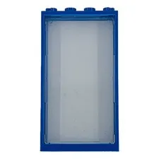 Lego Blue Window 1 x 4 x 6 With Clear Glass Frame Building Block Part