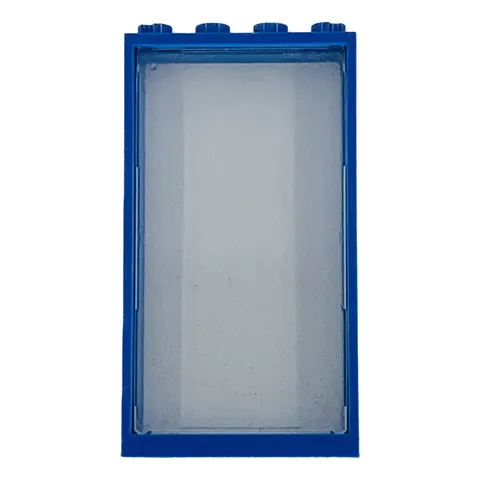 Lego Blue Window 1 x 4 x 6 With Clear Glass Frame Building Block Part