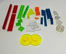 Lego Plus Unidentified Brick Clear Multicolor Mix Pieces Build Education Teach