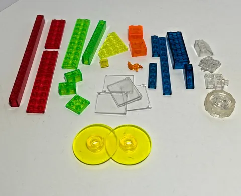 Lego Plus Unidentified Brick Clear Multicolor Mix Pieces Build Education Teach