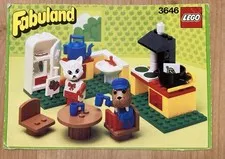 Vintage Lego Fabuland 3646 Kitchen Complete with Instructions And Front Box