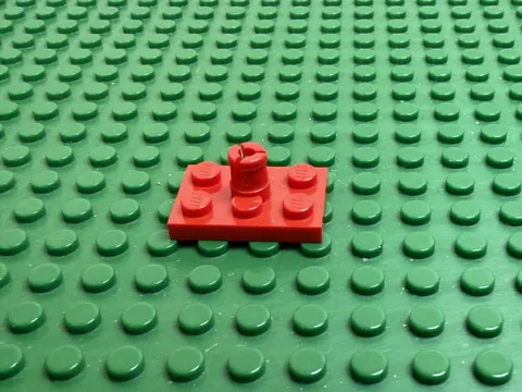 LEGO Red Plate 2 x 3 w/Helicopter Rotor Holder 'Pat Pend' Obscured 770 772 #3462