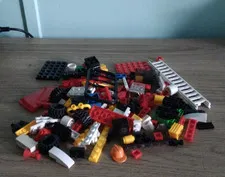LEGO Bulk Mixed Lot Bricks & Parts Multicolor Bag w/ Wheels Ladder