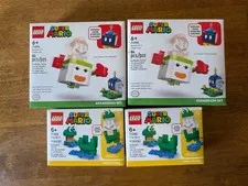 Lego 71396 Super Mario Bowser Jr.'s Clown Car & 71392 Frog Mario Lot NIB