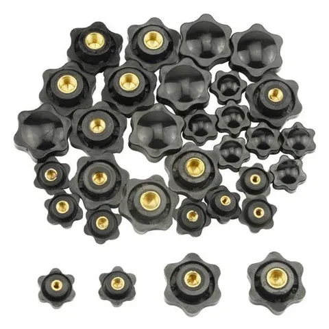 Lot of 32 Star Button Female Net Screw Type Knitted Clamp Nuts...