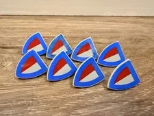 Lego x58 Mini Figurine Lt Gray Triangle Knights Shield 3846p47 Vintage