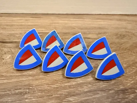 Lego x58 Mini Figurine Lt Gray Triangle Knights Shield 3846p47 Vintage