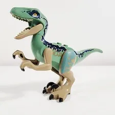 Lego Dinosaur Raptor Minifigure Velociraptor Blue Sand Green 75928 75930