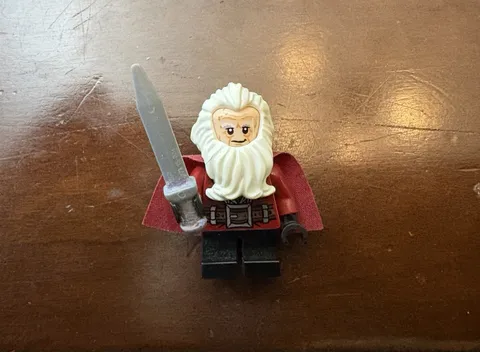 LEGO The Hobbit Balin The Dwarf Minifigure w/ Beard & Cape