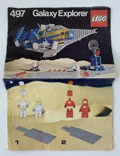 Vintage Lego 497 Galaxy Explorer Instructions Original