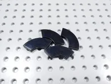 LEGO Lot of 4 Black 2x2 Smooth Macaroni Tiles Plates BH