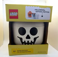 LEGO Halloween Edition Storage Head Small White Skull, 1 Compartment